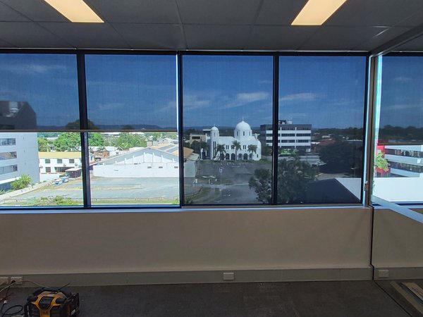 Roller blind installation Living Room