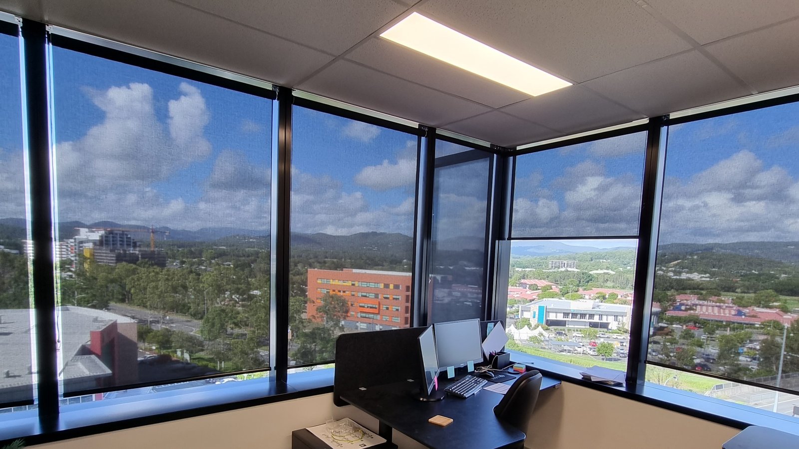 Roller blind installation in Gold Coast home