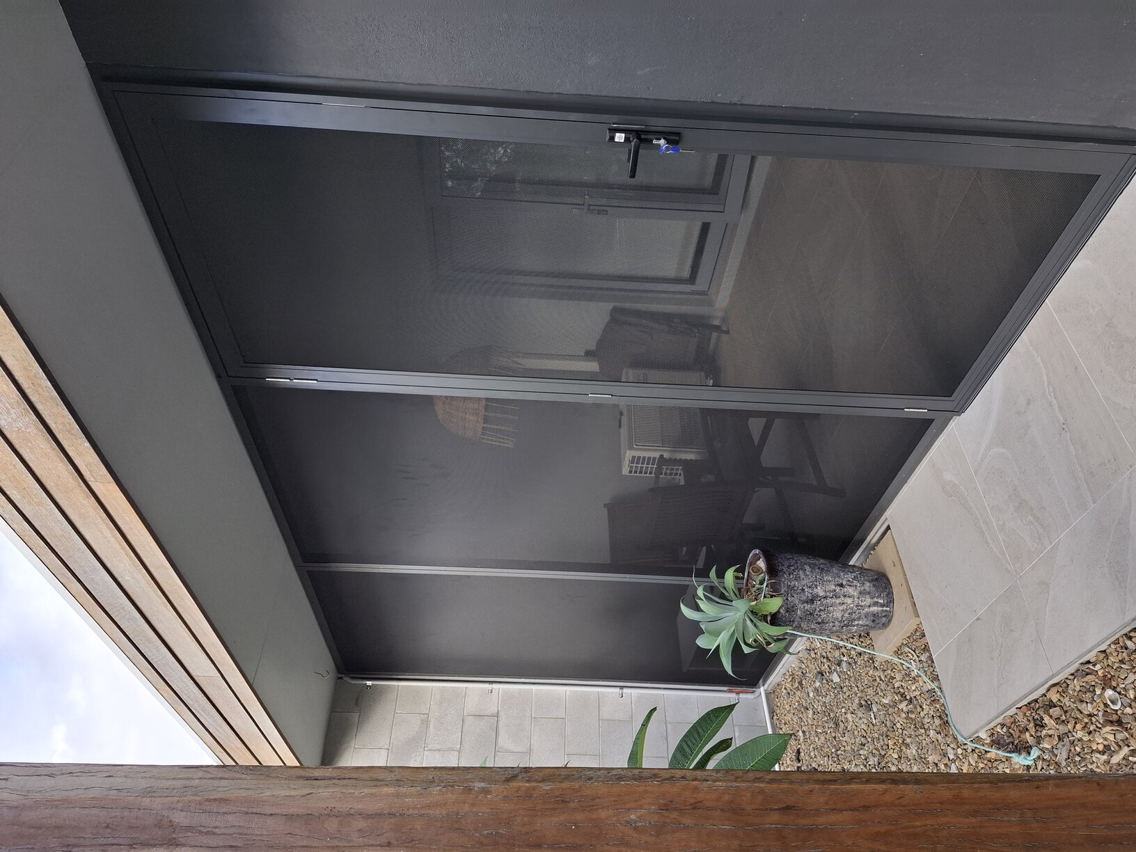 Security door screen installation on Gold Coast home