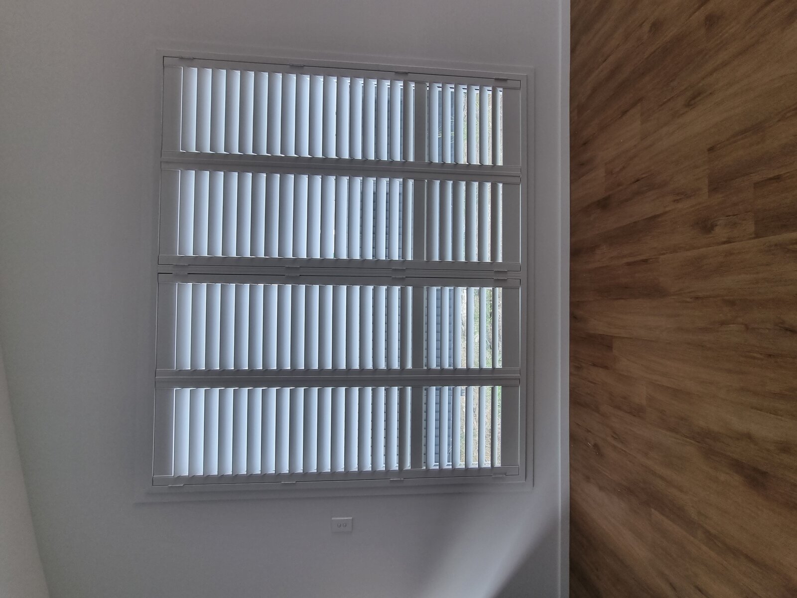 External aluminium shutter installation Street Facade