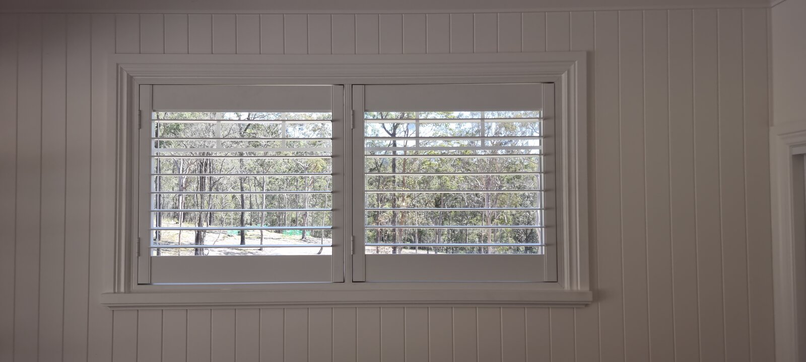 External aluminium shutter installation Patio